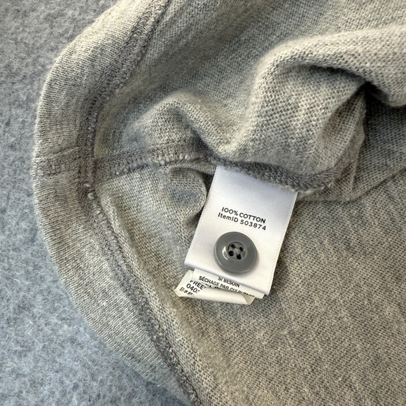 LL Bean Signature Gray Long‎ Sleeve Henley Shirt Slim Fit Casual Mens Large - Picture 9 of 12